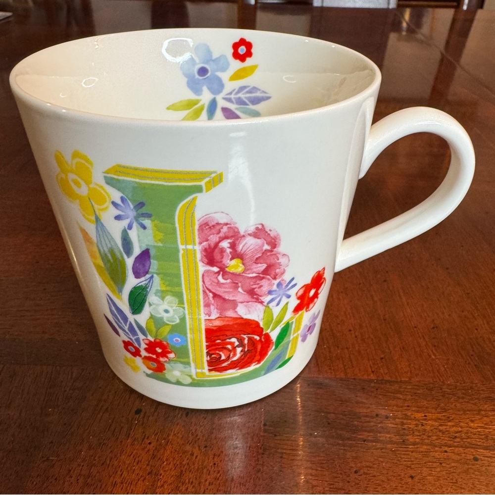 Monogram L Floral Coffee Tea Mug Cup